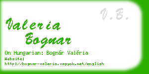valeria bognar business card