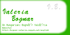 valeria bognar business card